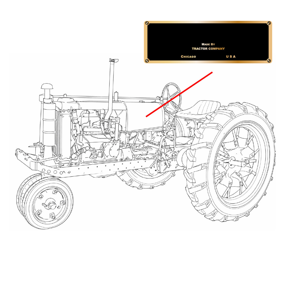 Replacement Decal Fits Mccormick Deering Replaces 7x20-MYLAR