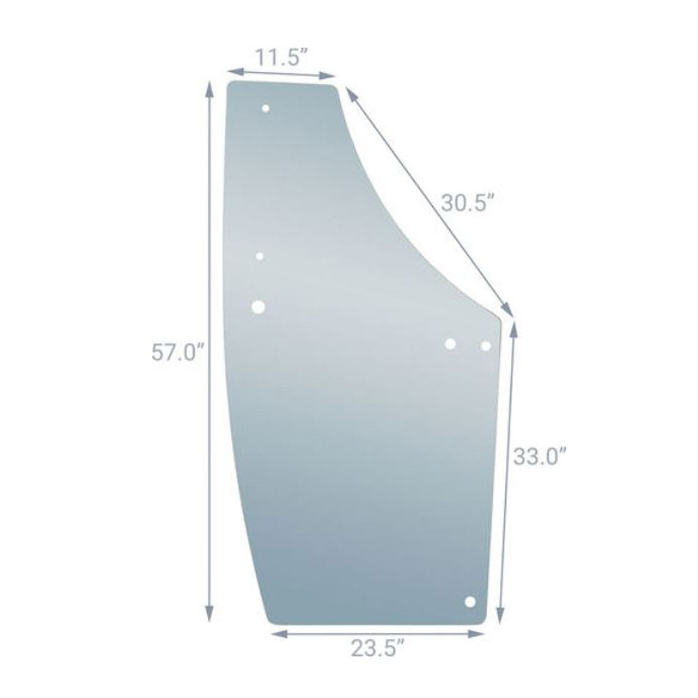 LH Door Glass Fits John Deere Replaces R198624-LH