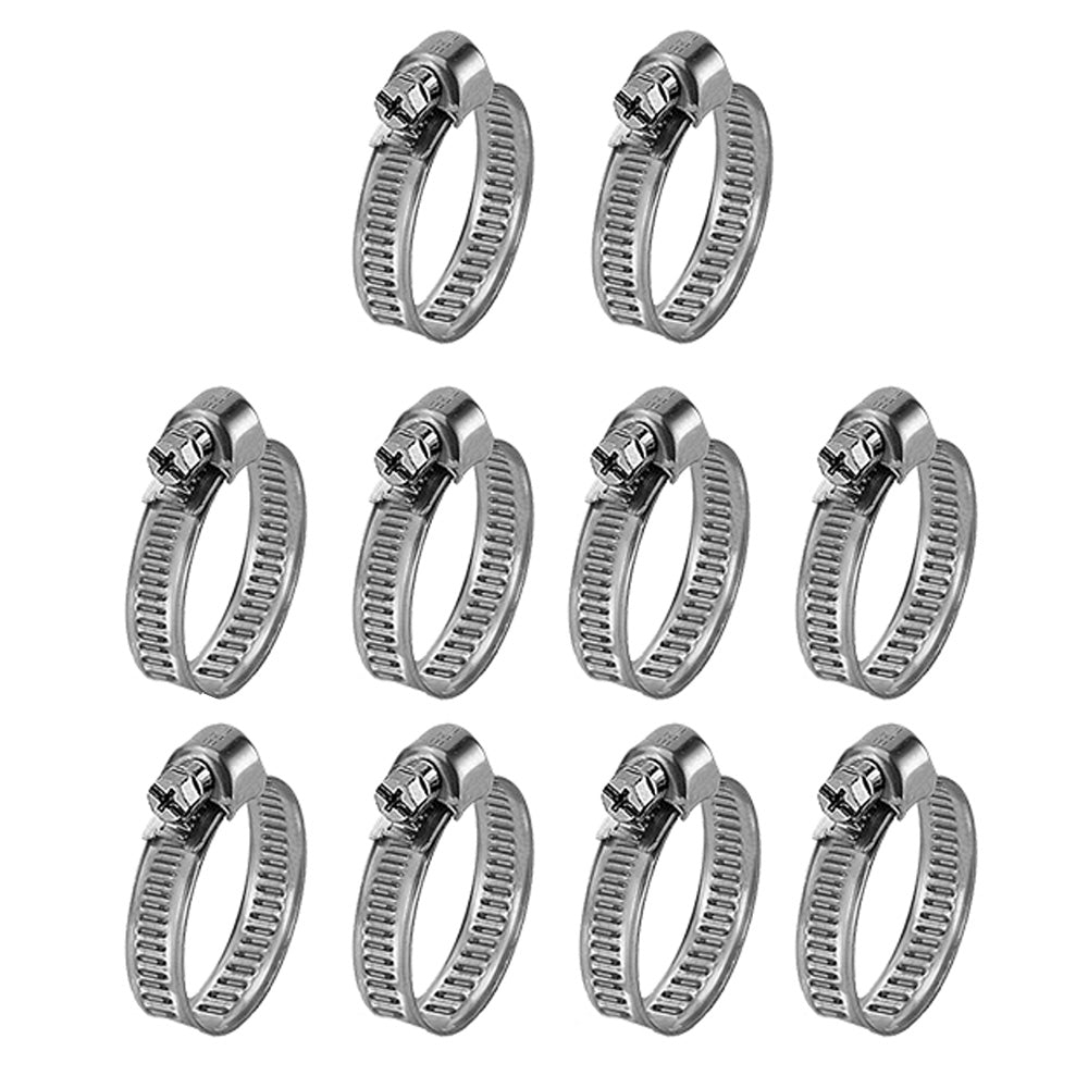 Pack of 10 Hose Clamps Fits Case-IH Harvester Tractor Models 5/16"-7/8"