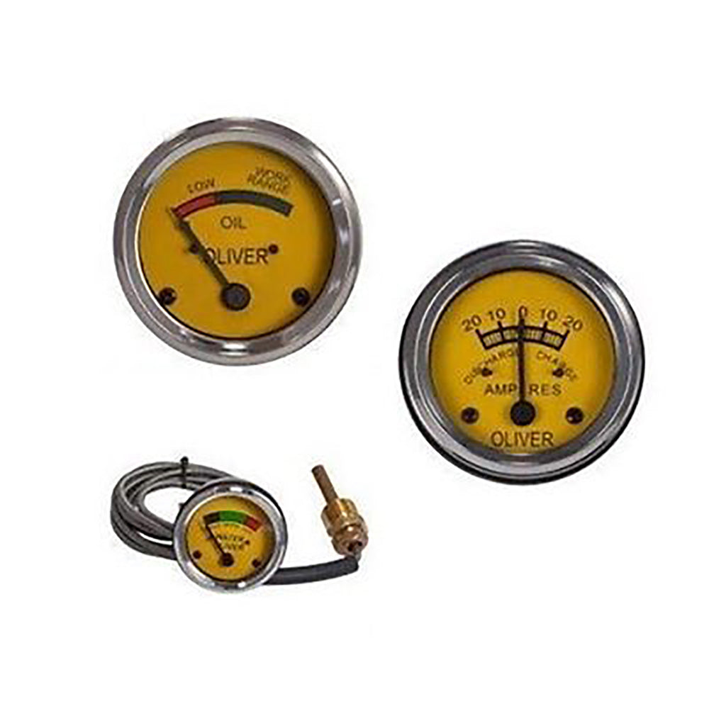 Water Temperature Oil Pressure Amp Gauge Set for Oliver 44 55 66 77 88