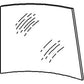 Cab Glass - Upper Left Hand Door Fits John Deere 4230 4240 4430 4440 4630 R50755