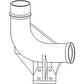 Fits John Deere Exhaust Elbow Part WN-R53514 on Tractor 4630 4640 4650 4840