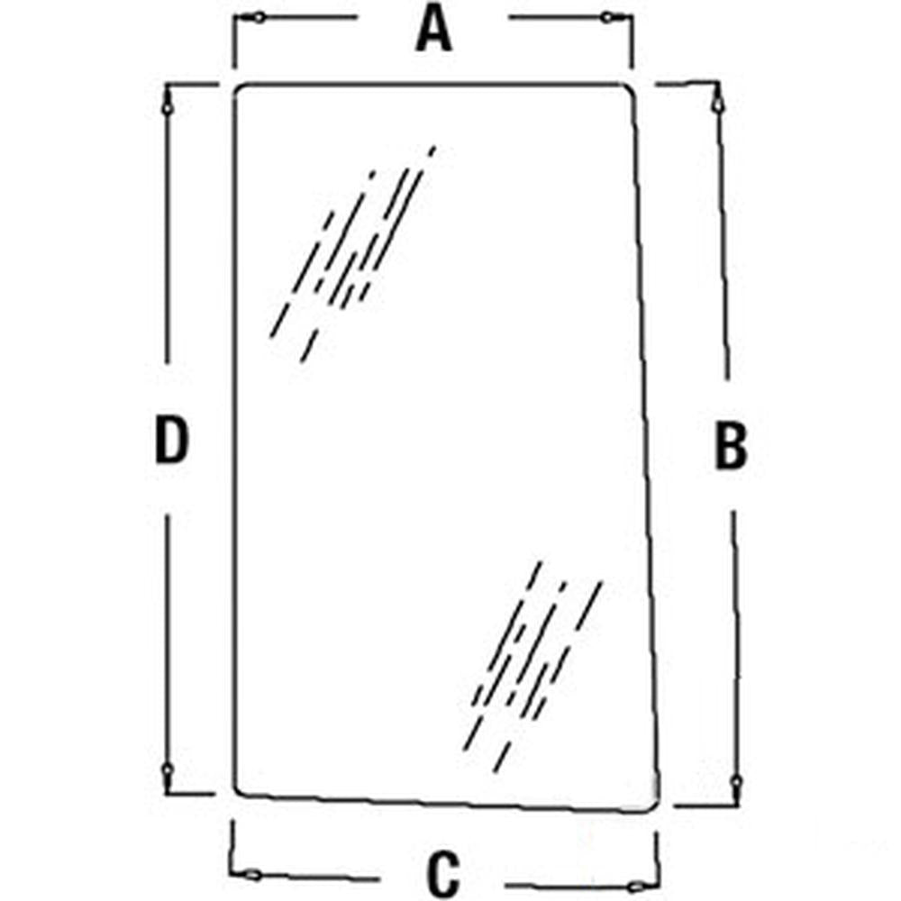 WN-R96193-PEX Glass, Side, RH Fits John Deere 7200 7210 7400 7410 7510 7600 7610