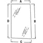 WN-R96193-PEX Glass, Side, RH Fits John Deere 7200 7210 7400 7410 7510 7600 7610