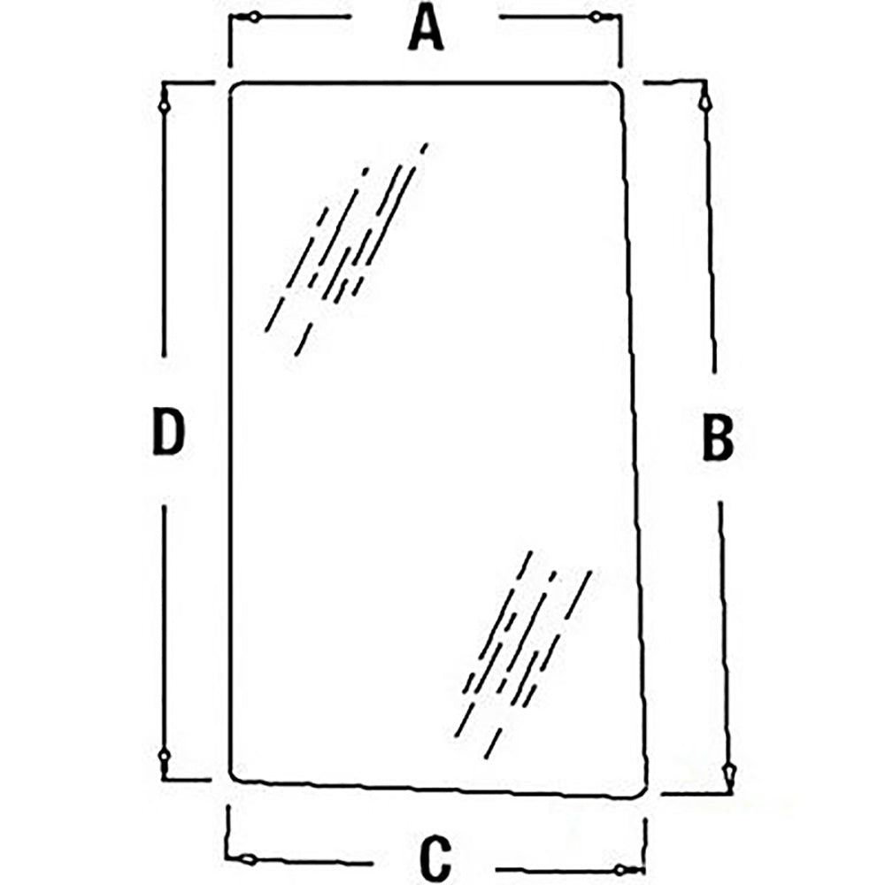 WN-R96193-PEX Glass, Side, RH Fits John Deere 7200 7210 7400 7410 7510 7600 7610