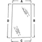 WN-R96194-PEX Glass, Side, LH Fits John Deere 7200 7210 7400 7410 7510 7600 7610