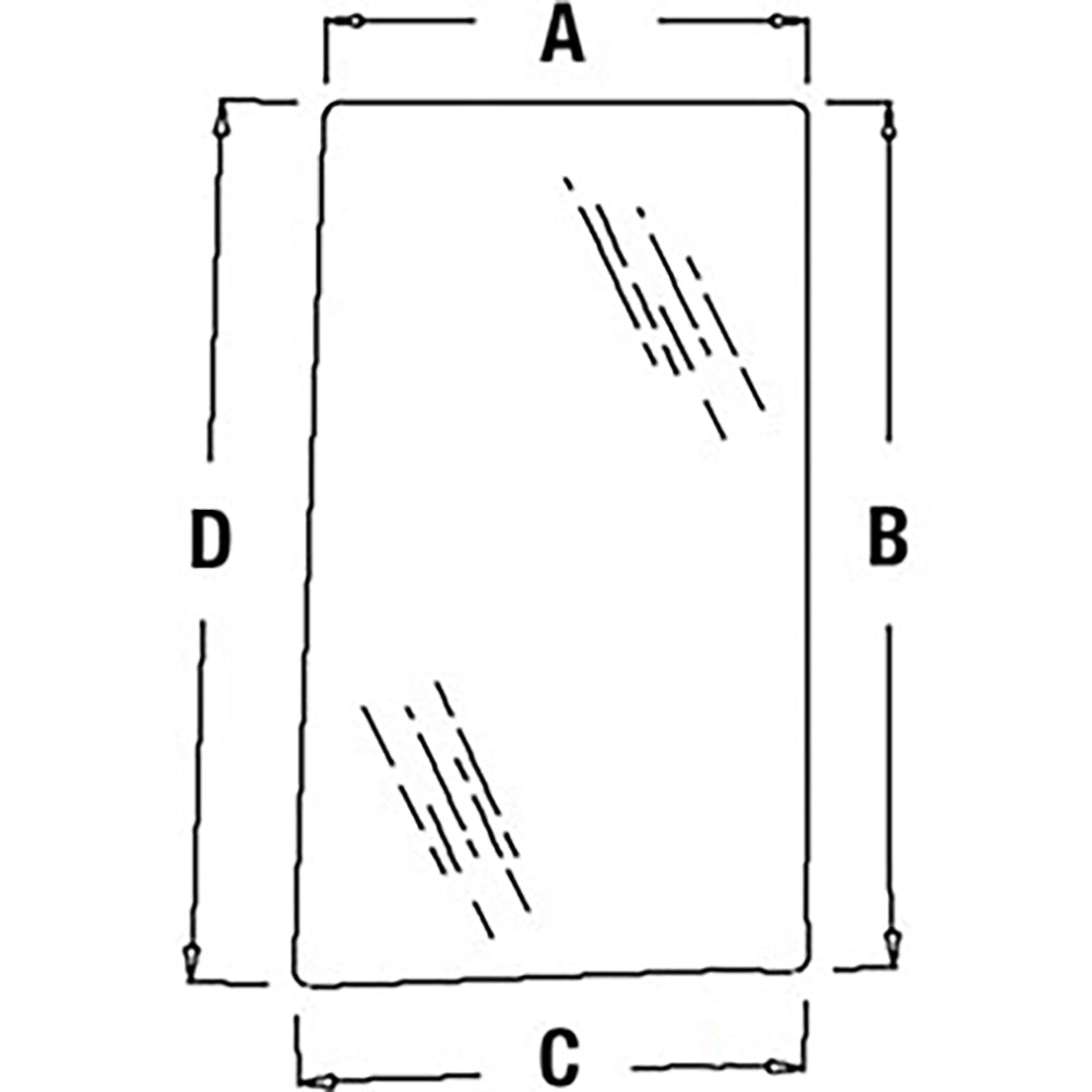 WN-R96194-PEX Glass, Side, LH Fits John Deere 7200 7210 7400 7410 7510 7600 7610