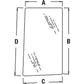 WN-R96194-PEX Glass, Side, LH Fits John Deere 7200 7210 7400 7410 7510 7600 7610