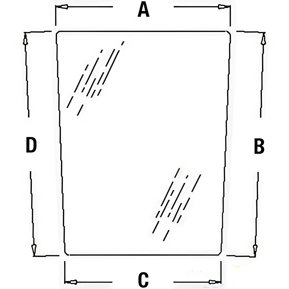 WN-R96196-PEX Glass, Lower, Windshield, LH Fits John Deere 7200 7210 7400 7410