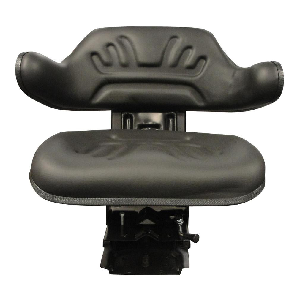 BLACK SUSPENSION SEAT FOR FARM UTILITY TRACTORS WAFFLE STYLE CUSHIONS UNIVERSAL