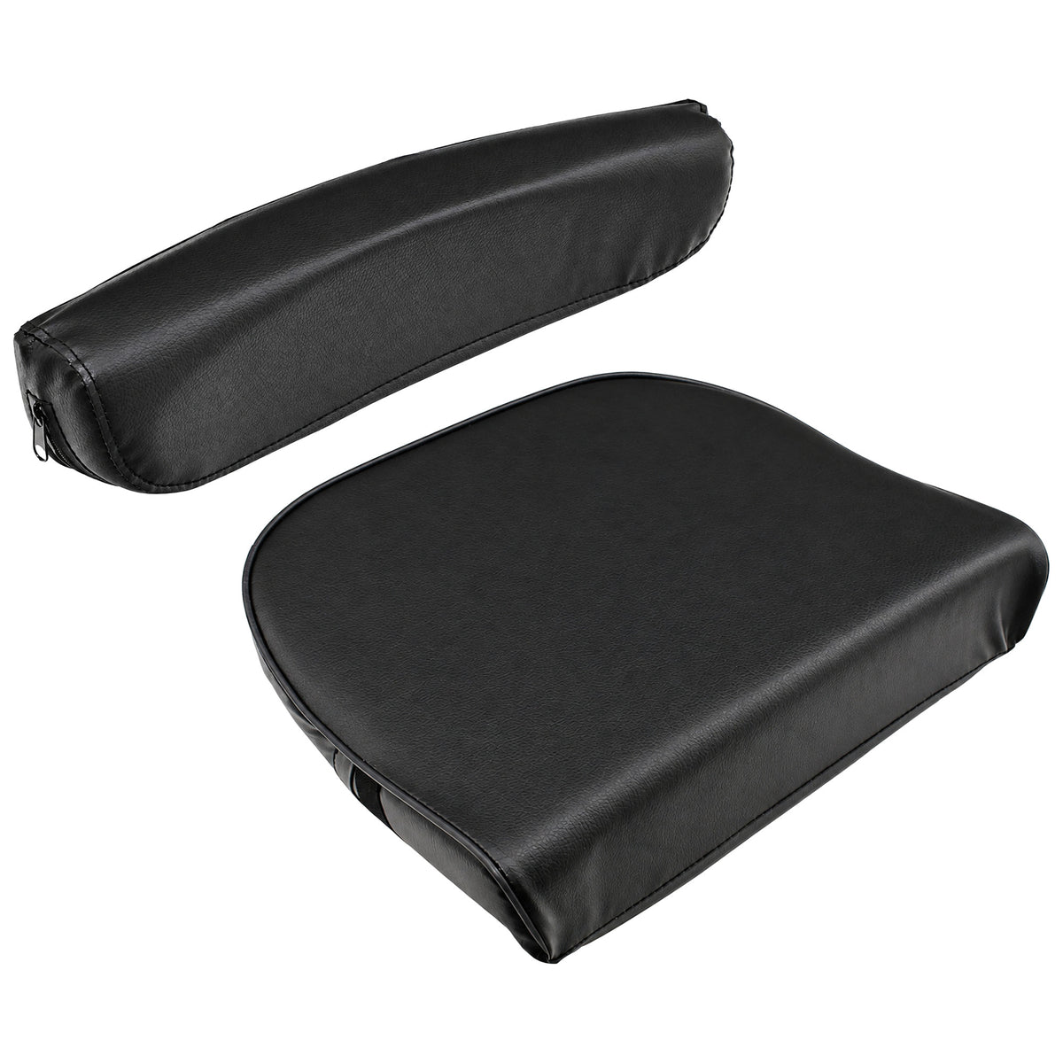 Black Seat Cushion Set with Backrest & Bottom Cushion Fits Massey Ferguson