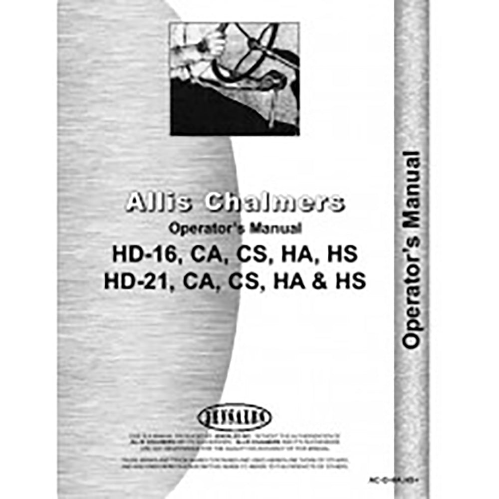 Operators Manual Fits Allis Chalmers Replaces AC-O-HA HS+
