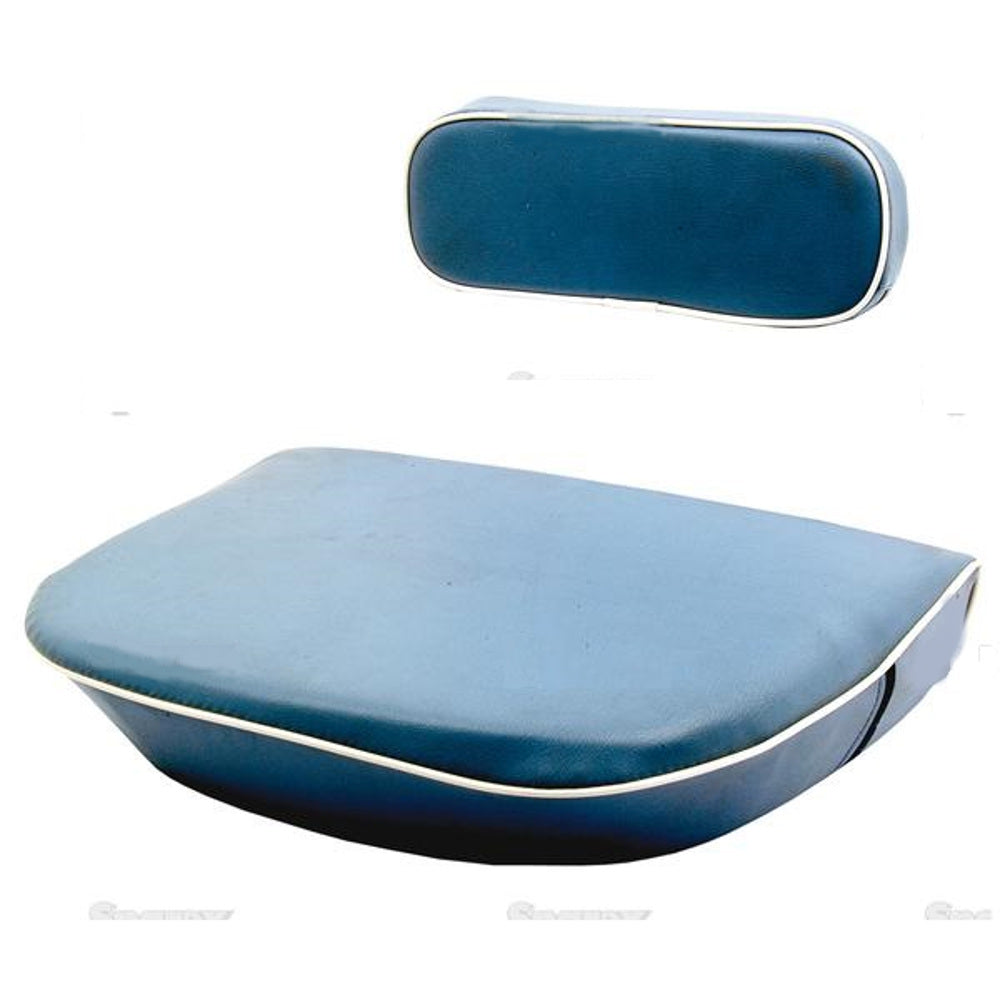 Seat Cushion Set Blue w/ White Trim Fits Ford/New Holland Dexta Super D