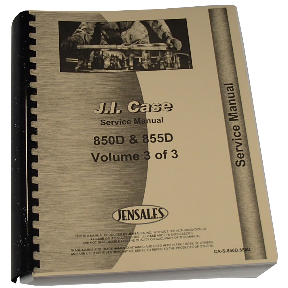 CA-S-850D,855D Service Manual Fits Case 850D Crawler Diesel