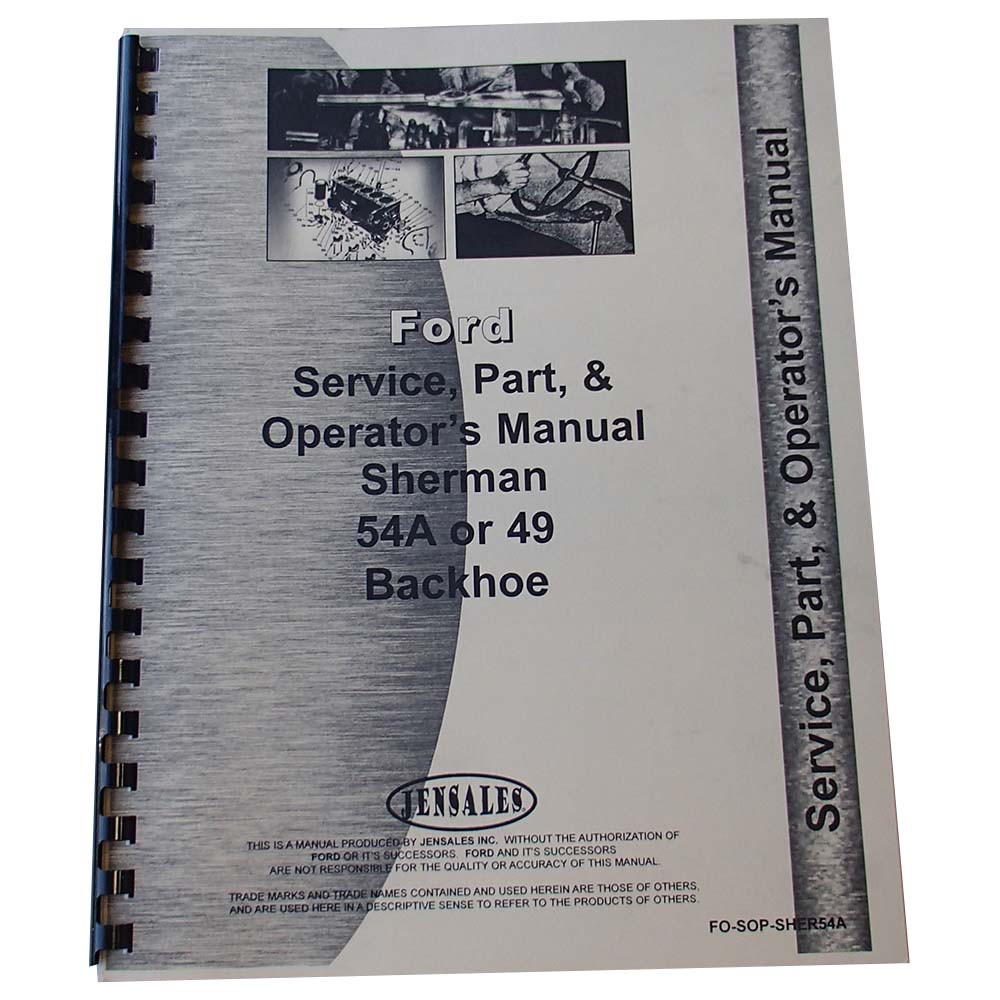 FO-SOP-SHER54A Attachment Service Operator Tractor Part Manual Fits Ford 2N