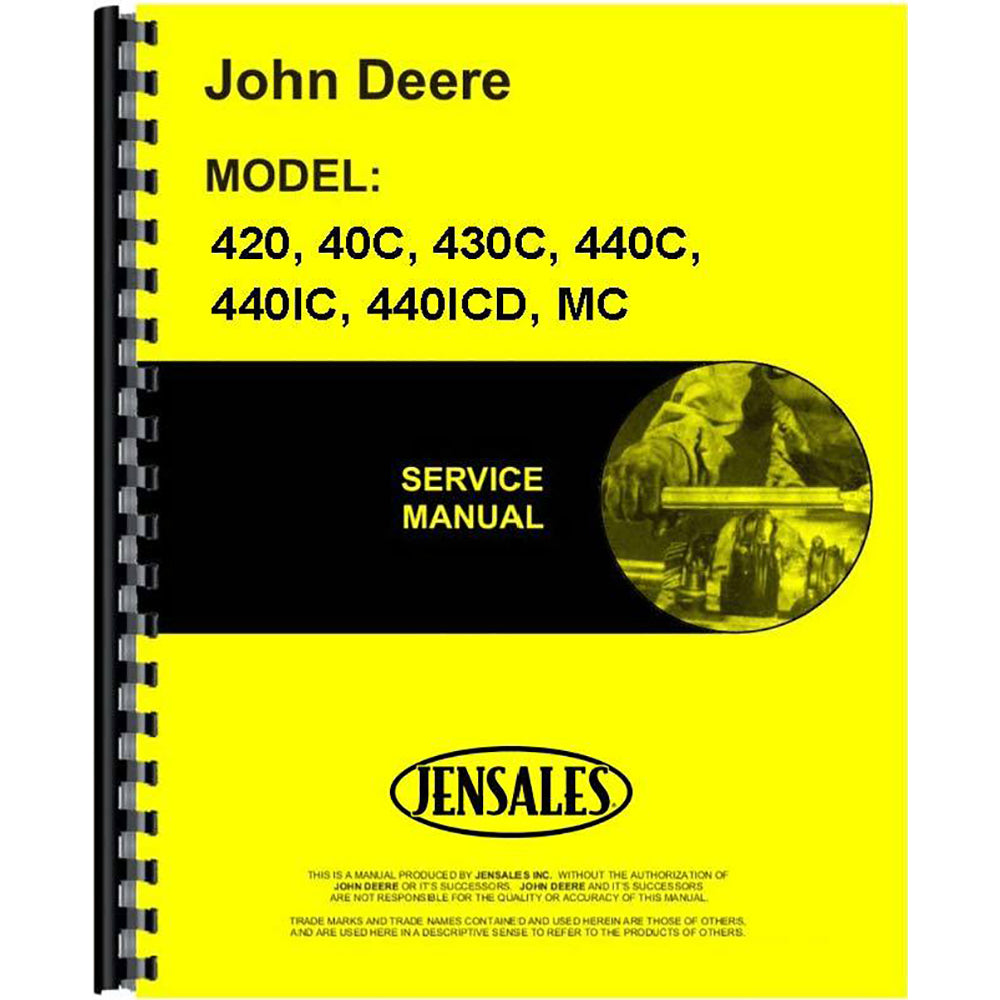 Fits John Deere 40C Crawler Service Manual
