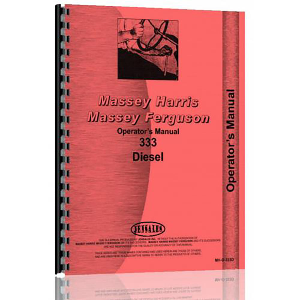 Operator's Manual Fits Massey Harris 44 Tractor Special G, K, L