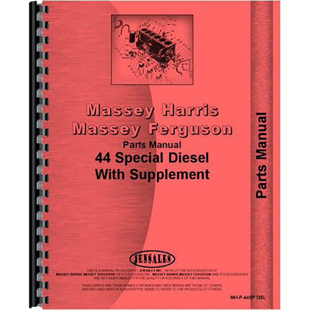 Parts Manual Fits Massey Harris 44 (w/ Hydraulic)