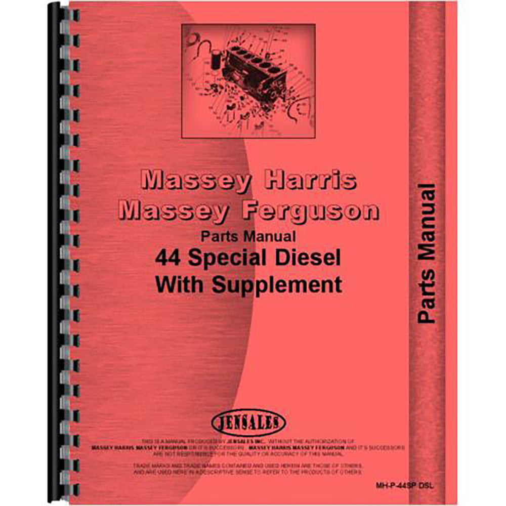 Parts Manual Fits Massey Harris Replaces MH-P-44SP DSL