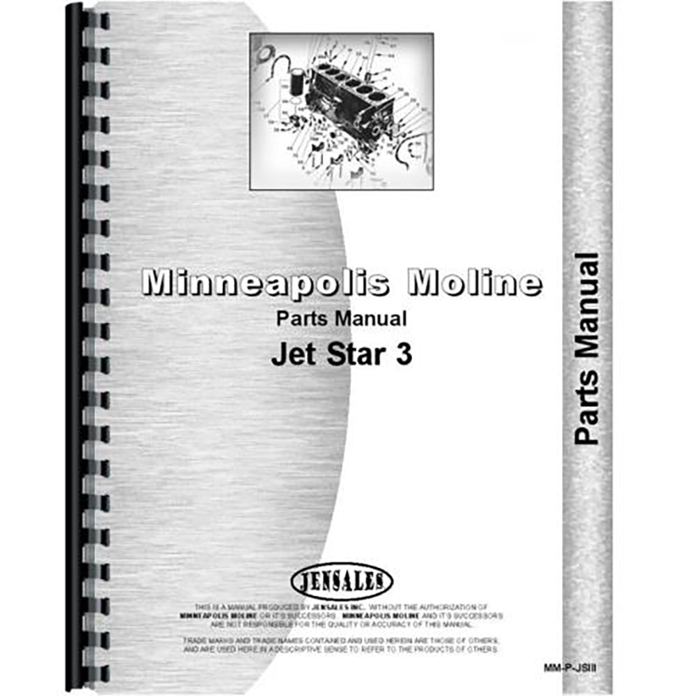 Parts Manual Made for Minneapolis Moline Tractor Model Jet Star III
