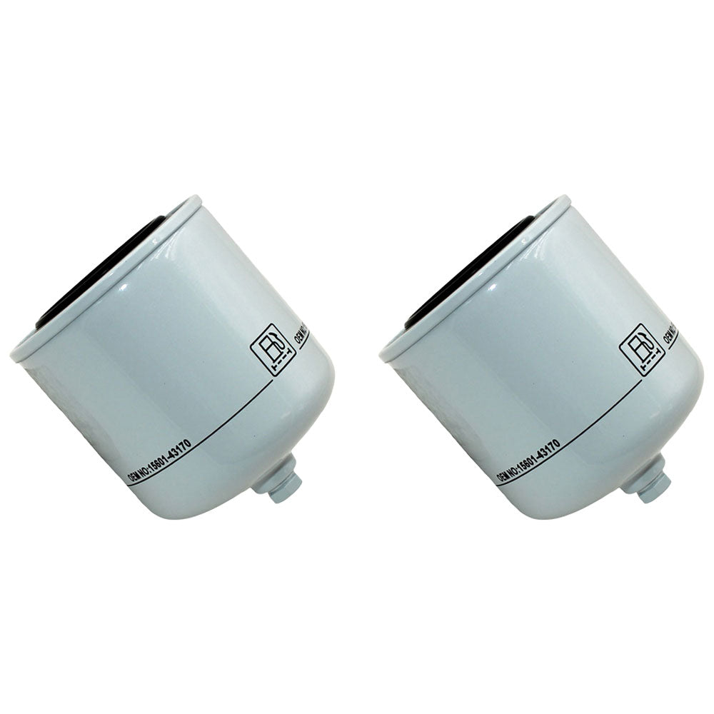 Qty 2: Fuel Filter
 Fits Kubota Replaces 15601-43170