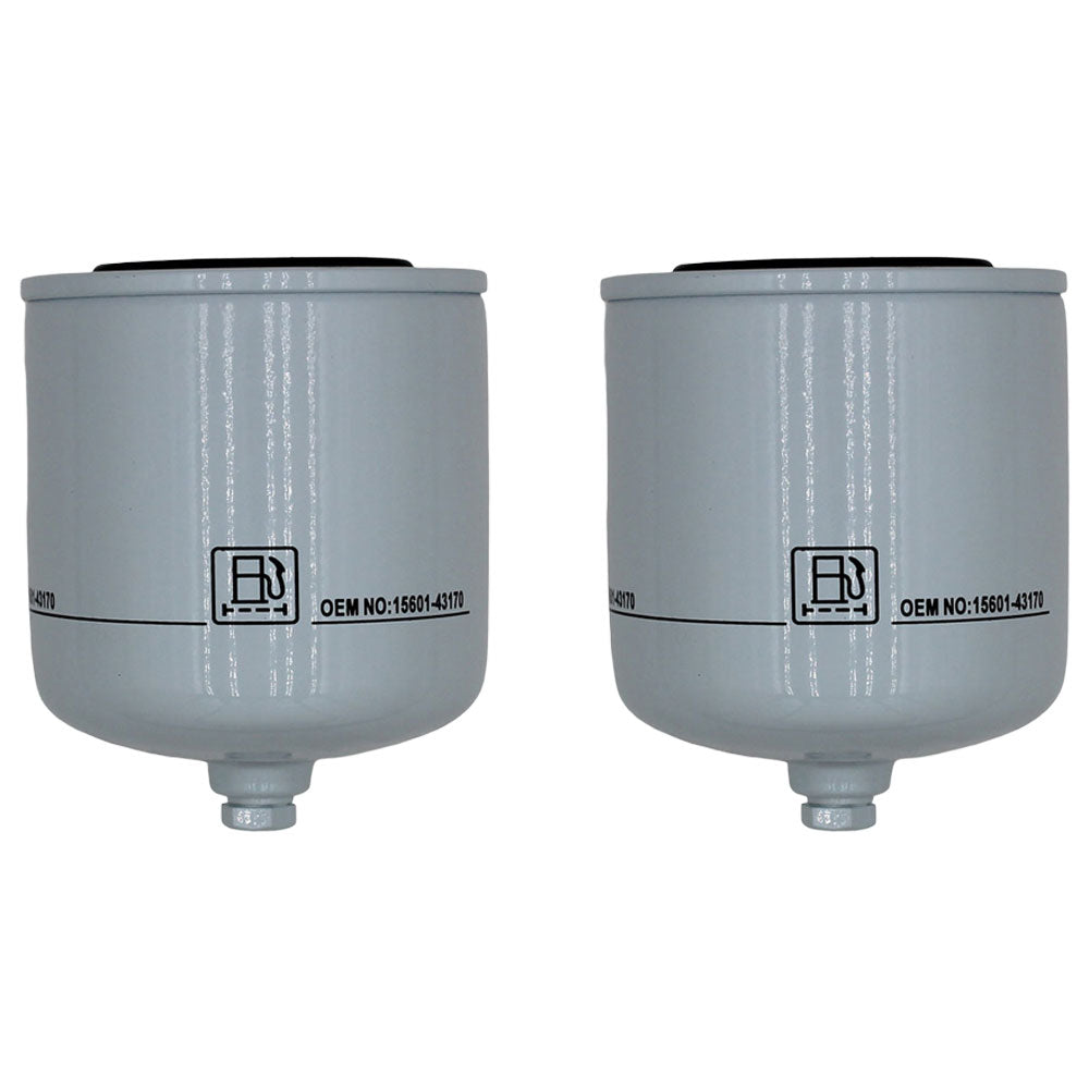 Qty 2: Fuel Filter
 Fits Kubota Replaces 15601-43170