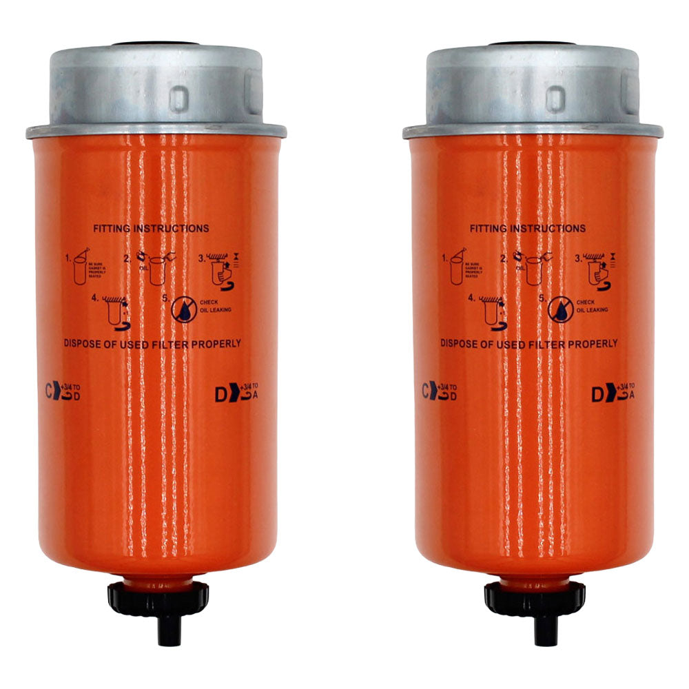 Qty 2: Fuel Filter Fits John Deere Replaces FS19976