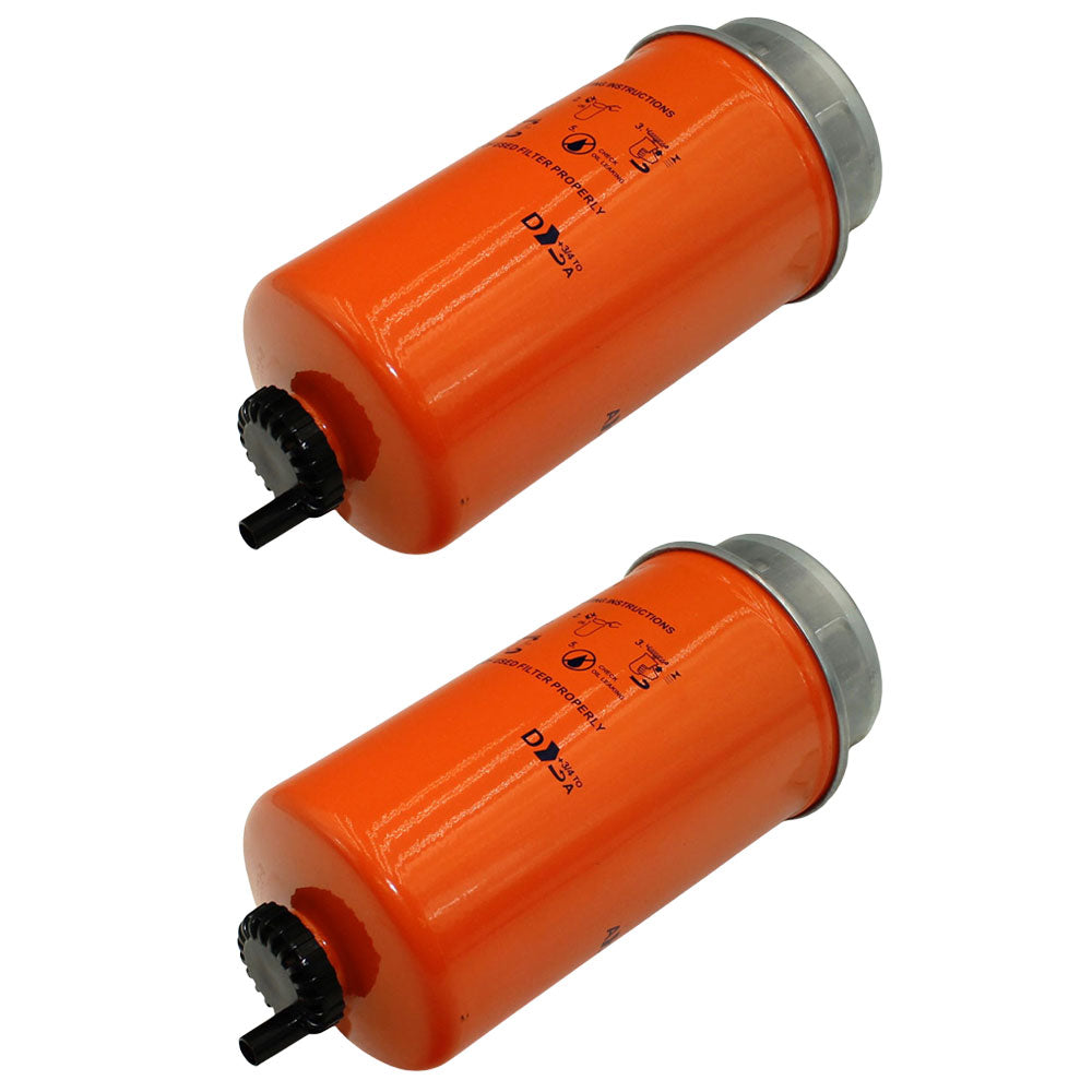 (2) Fuel Filters Fits John Deere 1654 1854 2054 2204 6140M 6150M 6155M RE522878