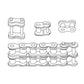 RC50DIMP 10 Feet of 50 Double Roller Chain (Import) 10ft