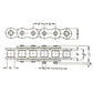 10 Foot Roll #60 Roller Chain Fits Universal Products Replaces 2221-44621