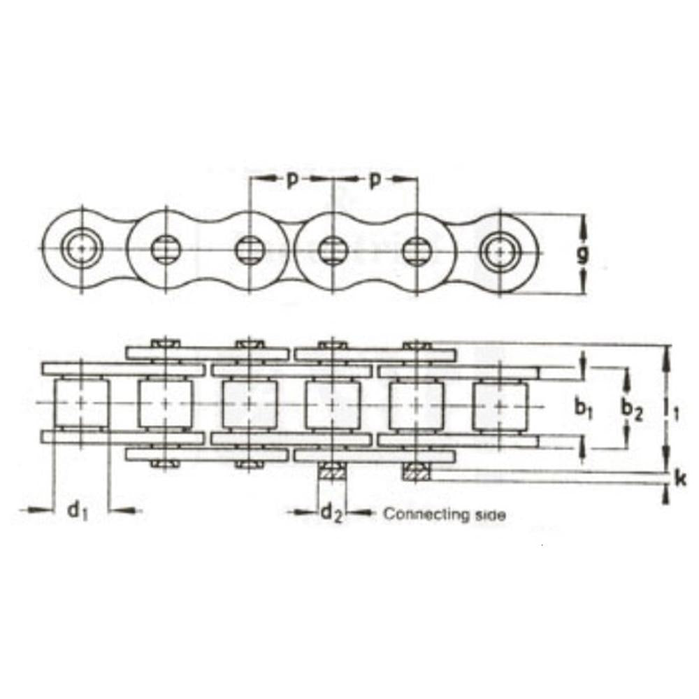 10 Foot Roll #60 Roller Chain Fits Universal Products Replaces 2221-44621