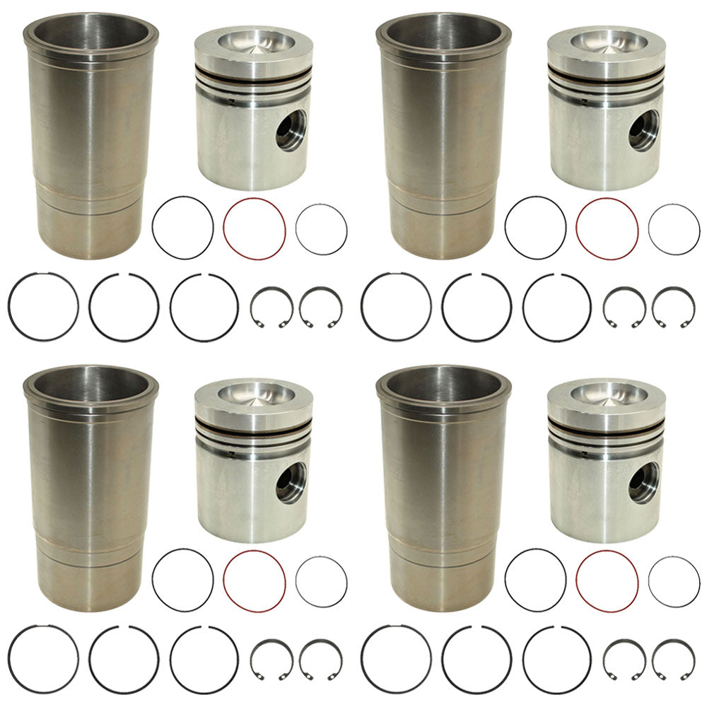 Qty 4: Early Piston Liner Kits Fits John Deere Replaces RE23173