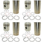 Qty 4: Early Piston Liner Kits Fits John Deere Replaces RE23173