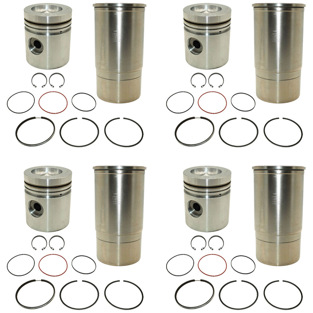 Qty 4: Early Piston Liner Kits Fits John Deere Replaces RE23173