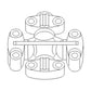 Cross and Bearing Assembly Fits John Deere 7720 7400 7700 7710 7800 7810 7200