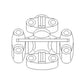 Fits John Deere CROSS & BEARING ASSY RE52347 7920 (PTO DRIVESHAFT),78