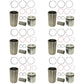 Qty 6: Piston Liner Kit Fits John Deere Replaces RE64509