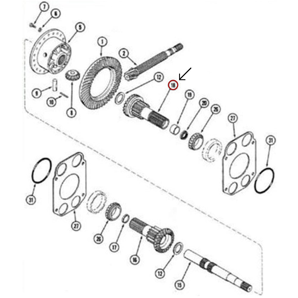 A158744 A182283 Right Hand Differential Side Gear Fits Case Models: 580E 580K
