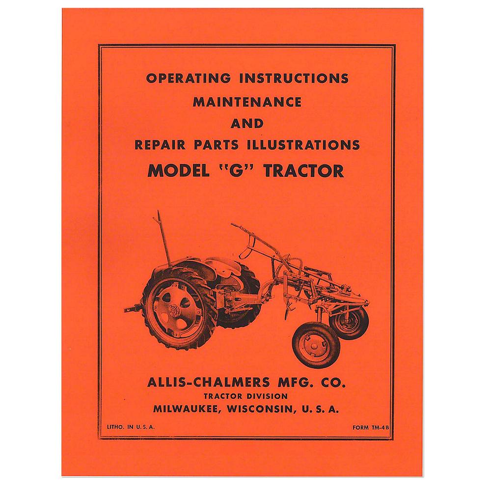 REP034 Operators Manual Reprint: AC G Fits Allis Chalmers