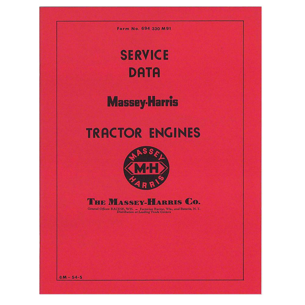 REP060 Manual -- MH Service Data For Tractor Engines Fits Massey Harris