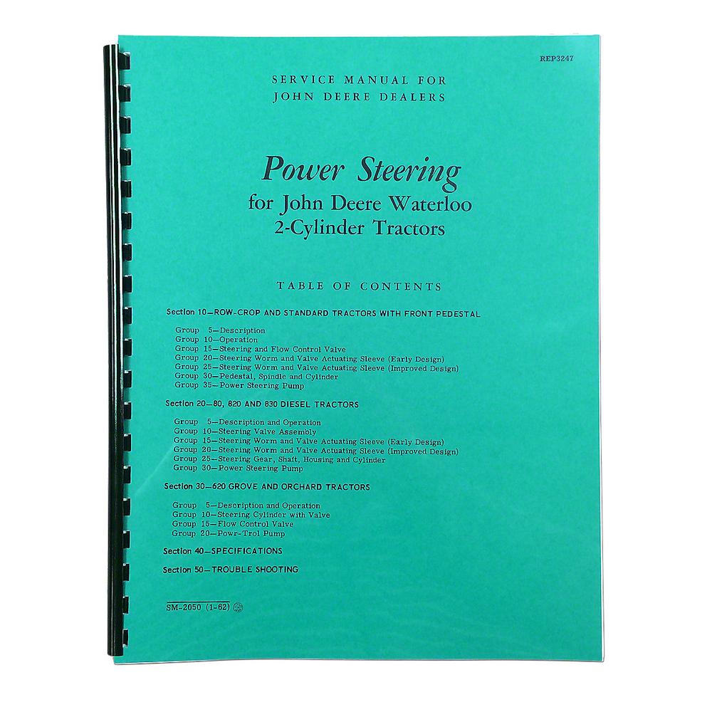 REP3247 2-Cylinder Power Steering Service Manual Reprint Fits John Deere