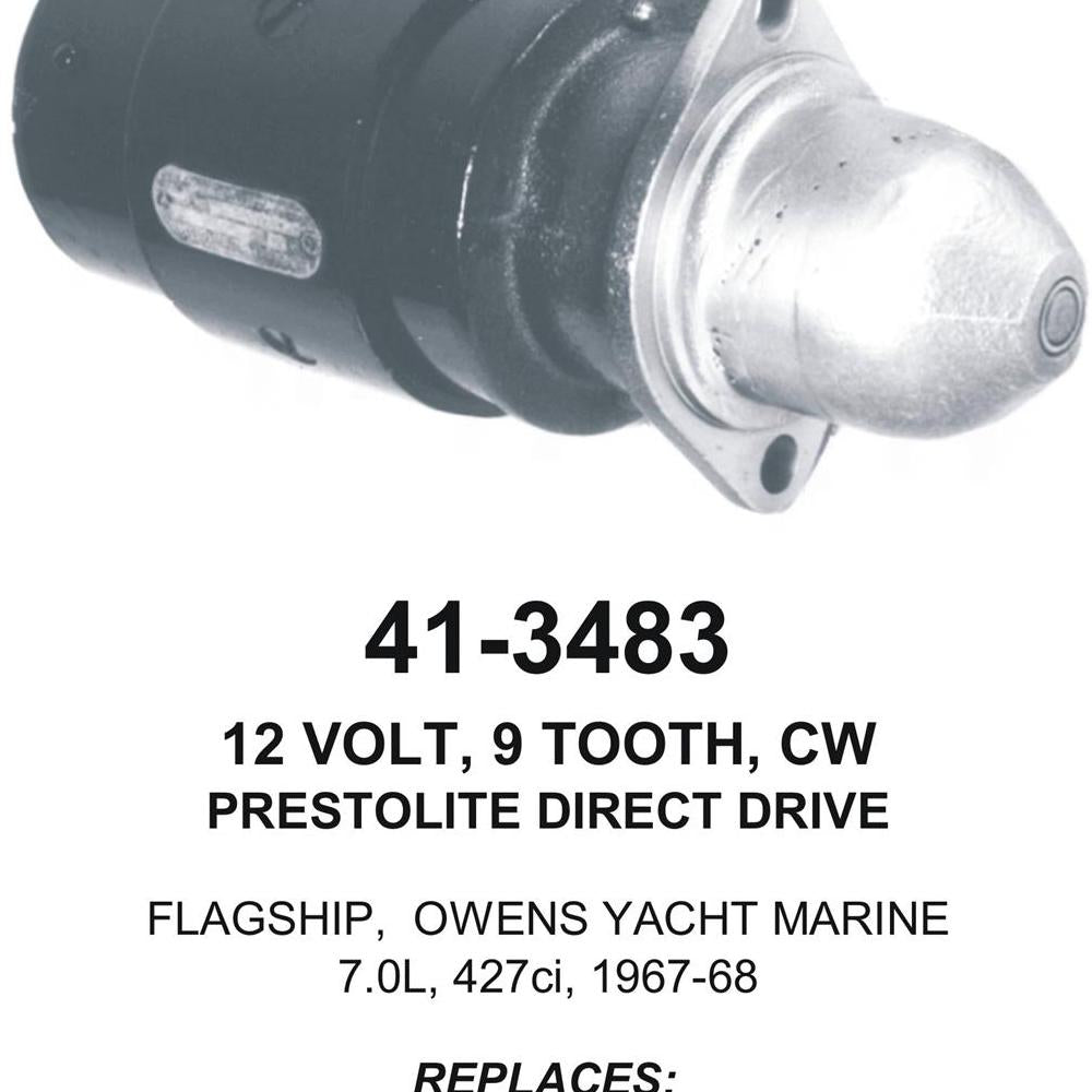 Starter — PREST DD STR 12V 9T Fits Jeep Replaces ROM3483N-USA
