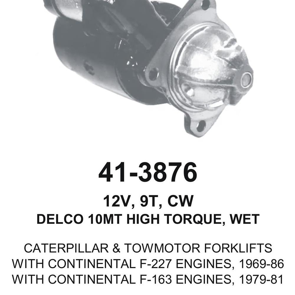 Starter — 10MT-HT 12V 9T CW WET Fits Caterpillar Replaces 7N84048N1694
