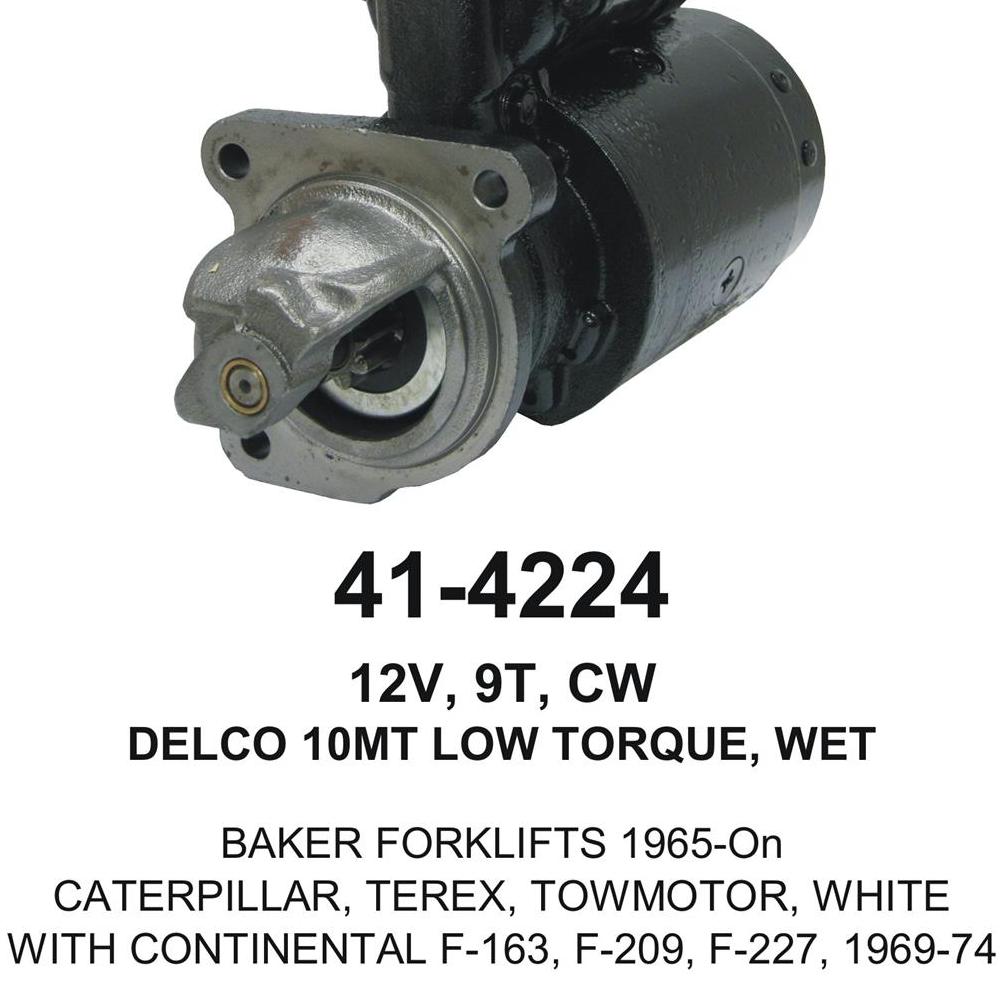 Starter — 10MT-HT 12V 9T CW WET Fits Baker Replaces 115109