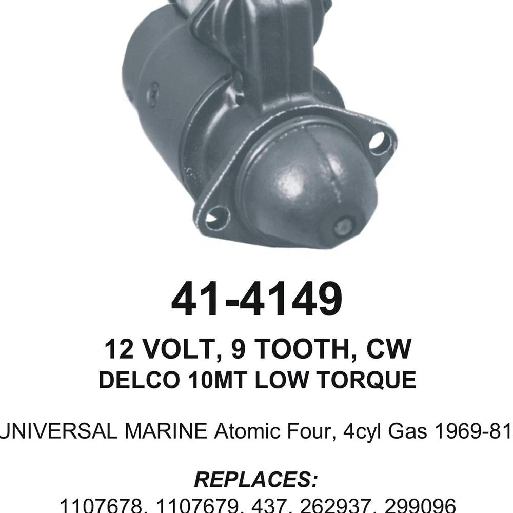 Starter — 10MT-HT 12V 9T CW Fits Case IH Replaces ROM4149N-USA