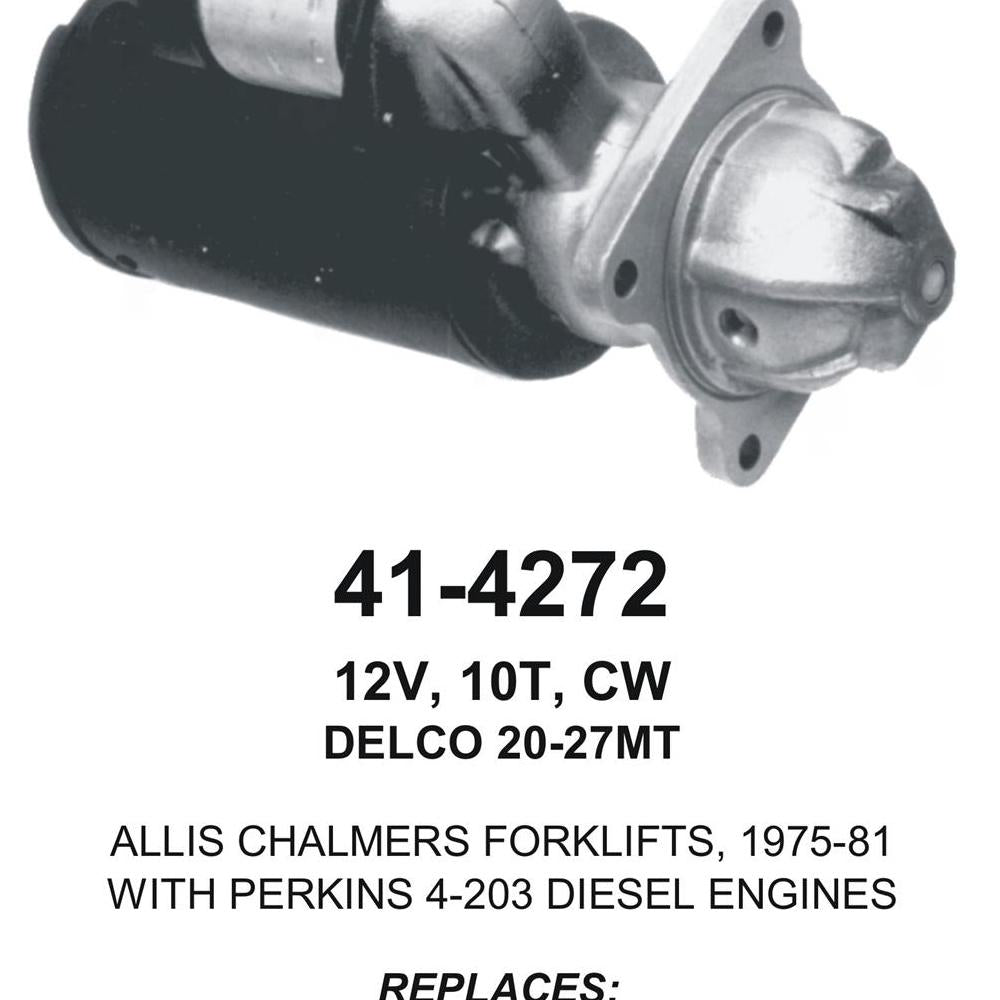 Starter — 27MT 12V 10T WET Fits Allis Chalmers Replaces ROM4267N-USA