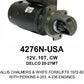 Starter — 25MT 12V 10T CW PERKINS Fits International Replaces ROM4276N-USA