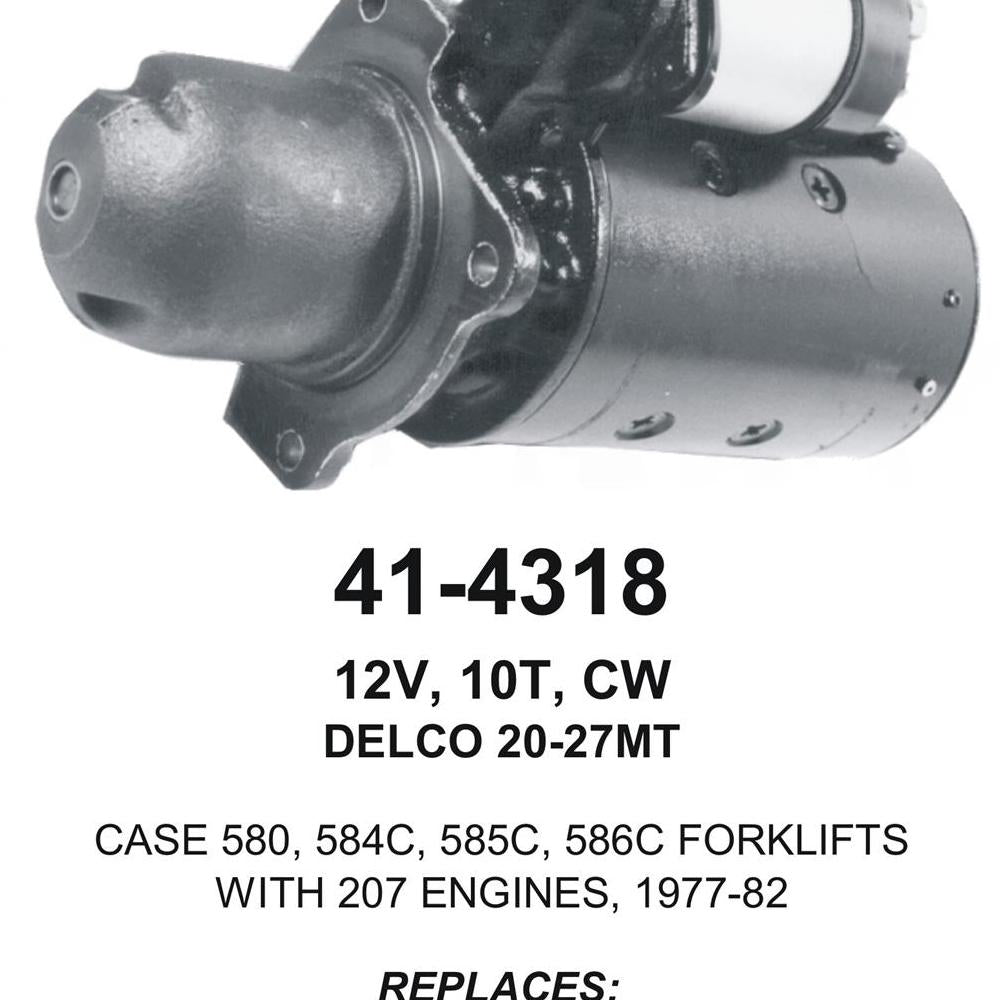 Starter — 27MT 12V 10T WET Fits Case IH Replaces ROM4307N-USA