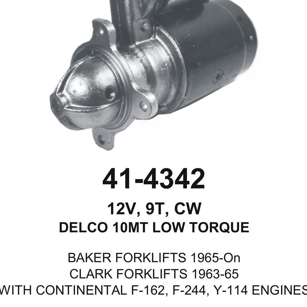Starter — 10MT-HT 12V 9T CW Fits Baker Replaces 9022W1115108