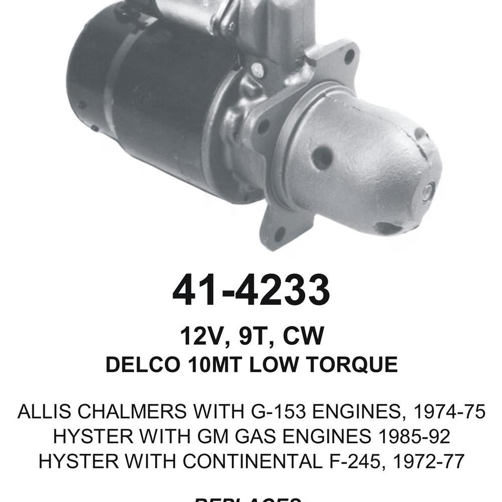 Starter — 10MT-HT 12V 9T CW Fits Hyster